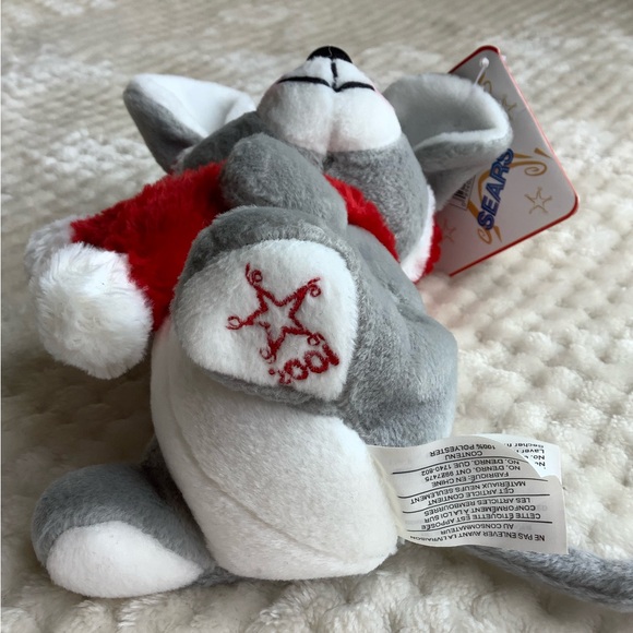 SEARS 2001 Exclusive Plush Wishkers Mouse Red Hat Scarf Stuffed Animal With Tags - Picture 10 of 14